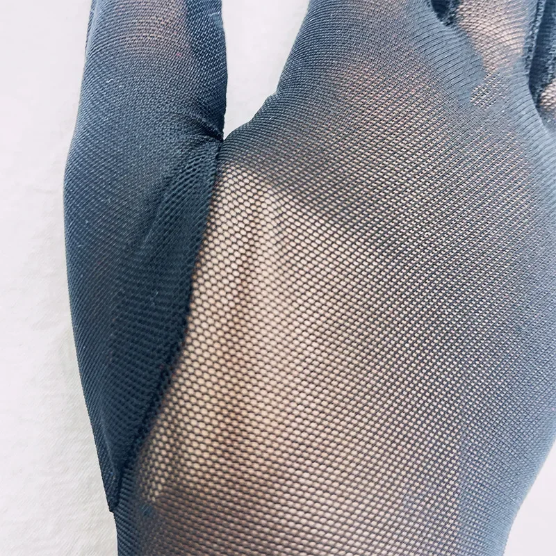 女性超薄型弾性薄手のメッシュ手袋エレガントな女性のセクシーな黒の日焼け止め手袋女性ファッショナブルな通気性メッシュ手袋