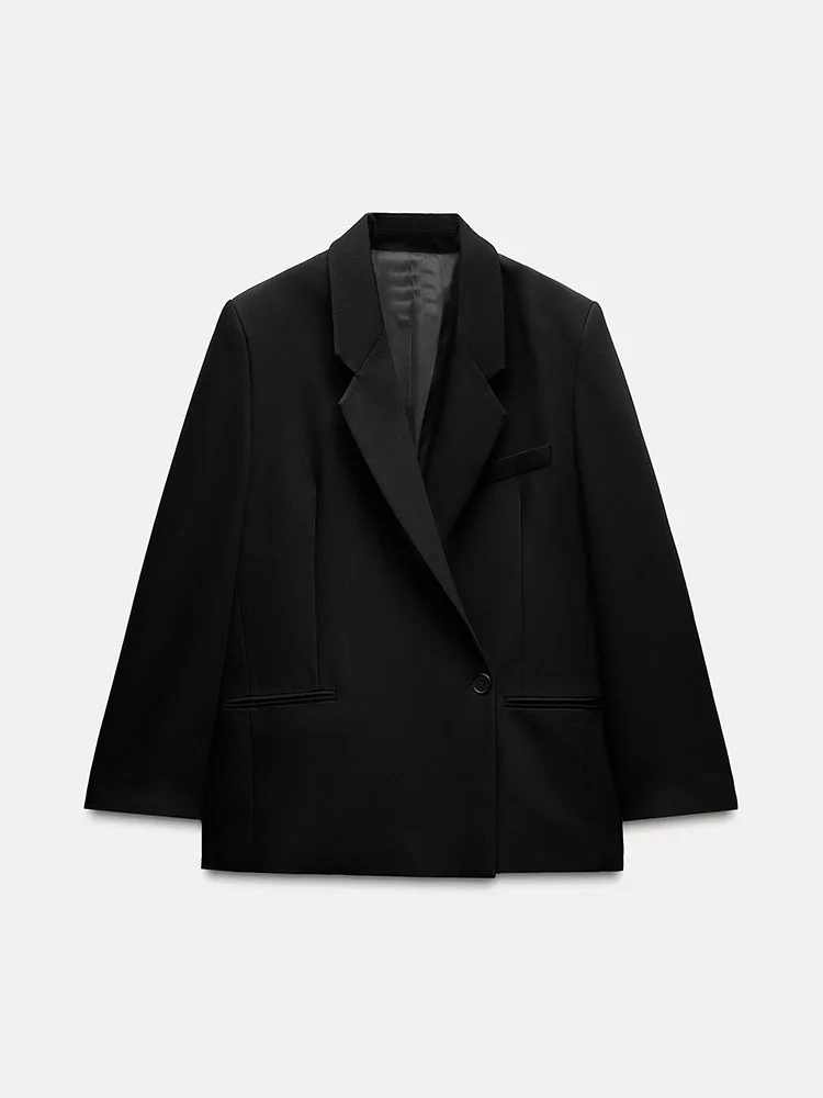 Printemps nouveauté femmes Busin décontracté Long Sve Double boutonnage coupe ample costume Jaet trajet Sle régulier mince