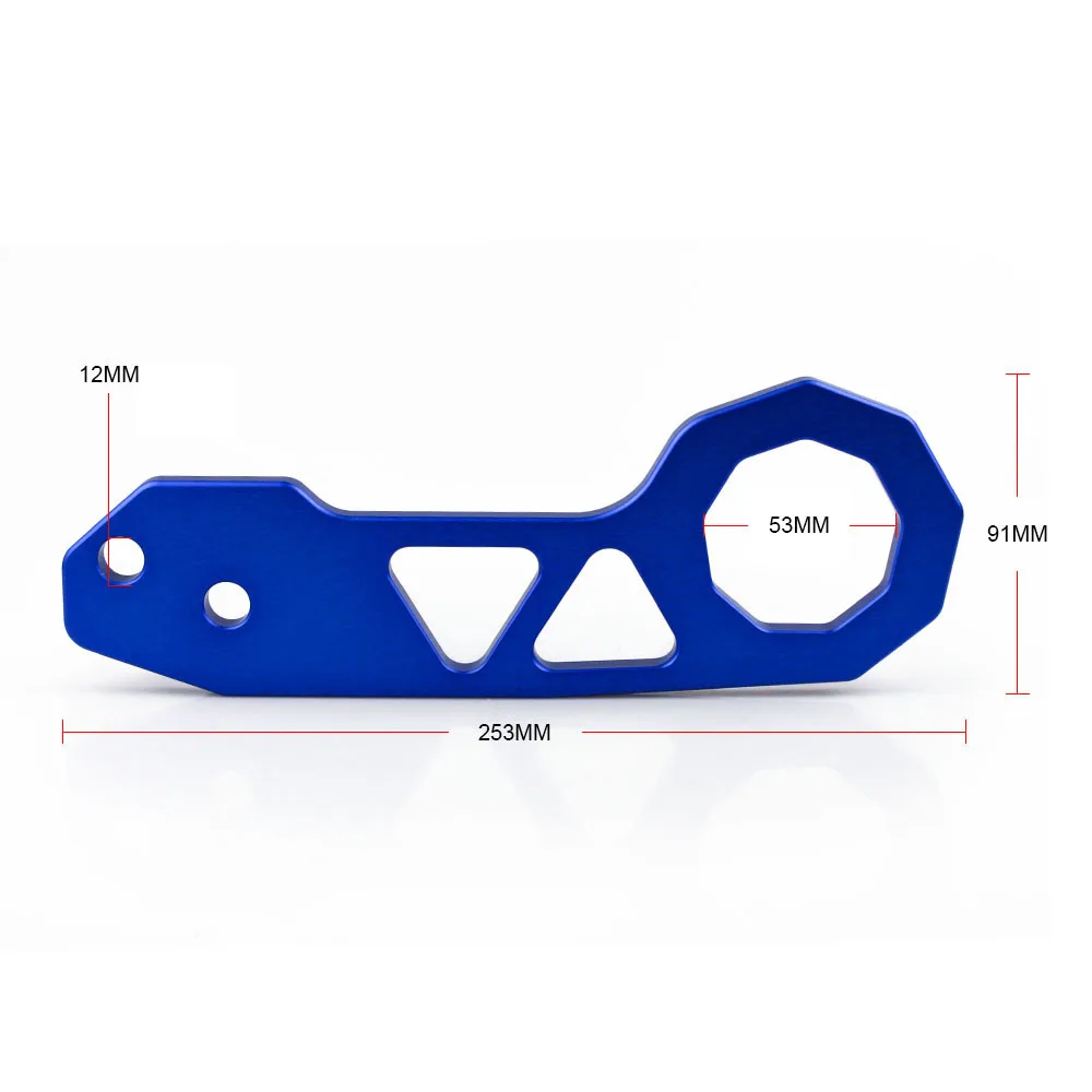 JDM Style Aluminum Tow Hook - Rear Bumper Tow Strap with Shackle for Car Modification