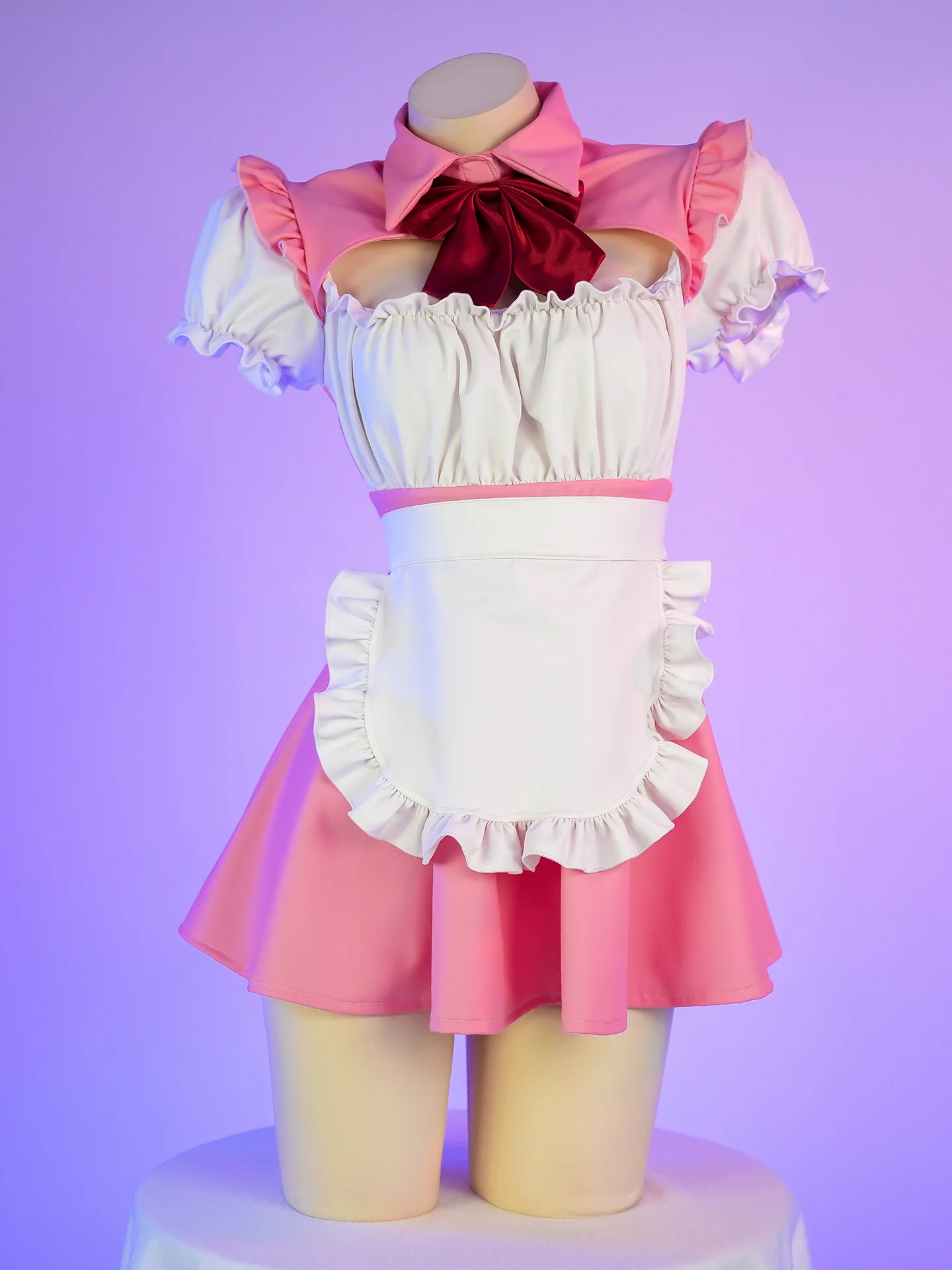 Lolita Anime Cosplay Costumes High Quality Pink Maid Outfit Apron Dress Female Anchor Sexy Lingerie Servant Uniform Set