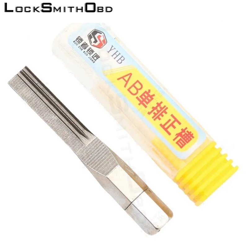 LOCKSMTHOBD 2023 New Arrvied AB-Single Row Positive Slot Lock Strong Power Key Stainless Steel Key 5.0 Silver Hand Tool Locksmit