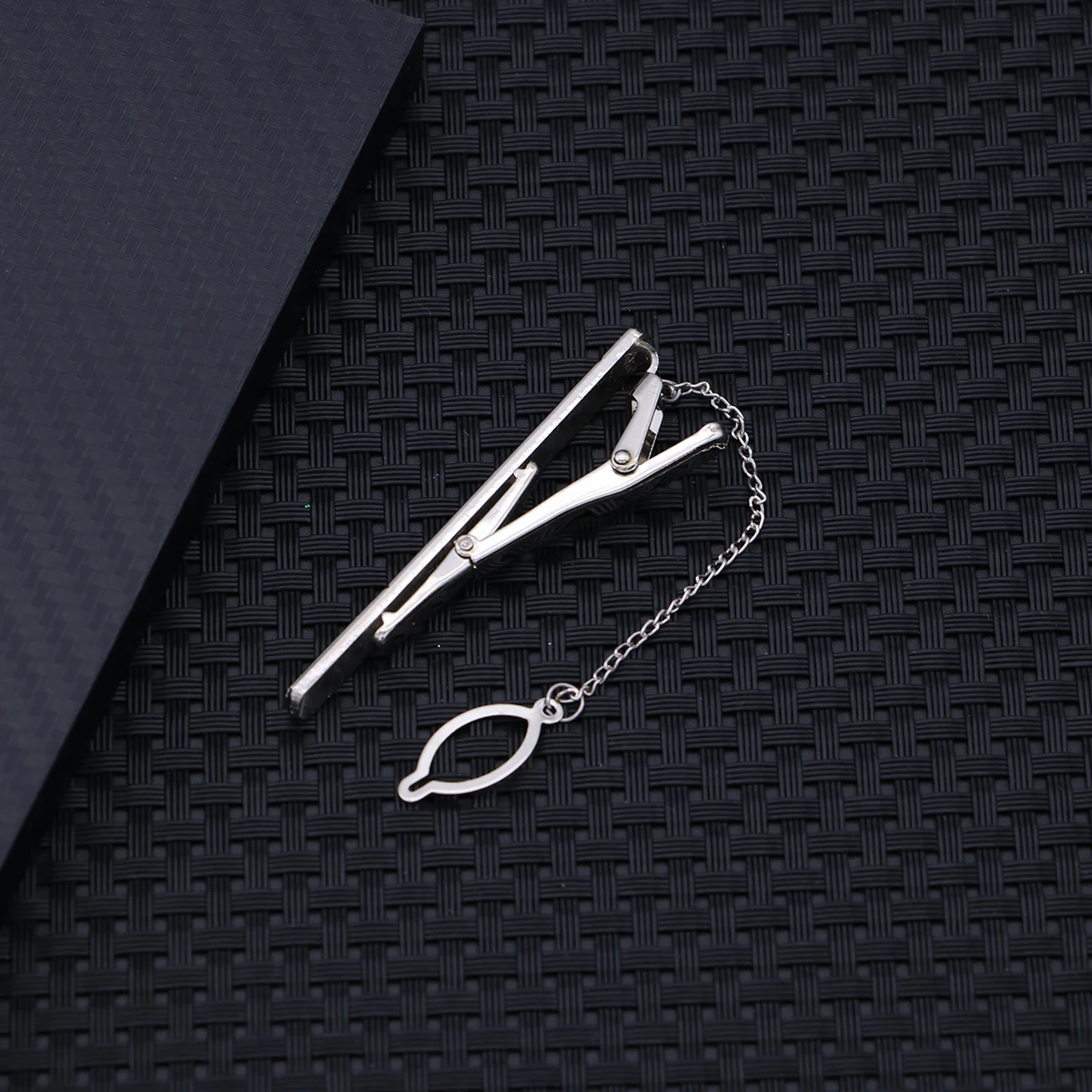 Business Tie Clip Metal Necktie Clamp Elegant Lapel Pinch Bar Clip For Formal Accessories Cufflink Set Tie Gift
