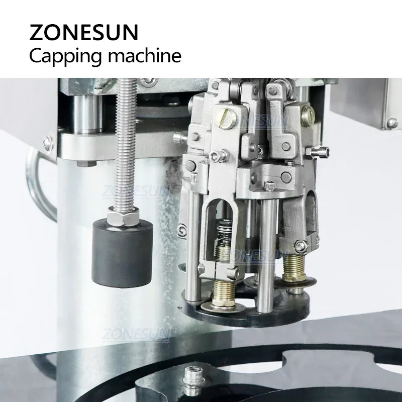 ZONESUN ZS-XG440C Automatic Wine Bottle Ropp Metal Lock Aluminum Cap Crimping Capping Machine Supply