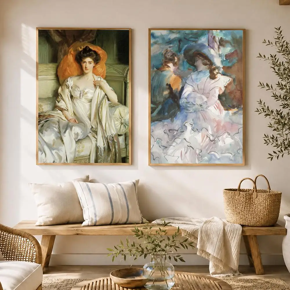 Artist John Singer Sarg US Poster HD poster wall art self-stick no-residue for home cafe office great gift