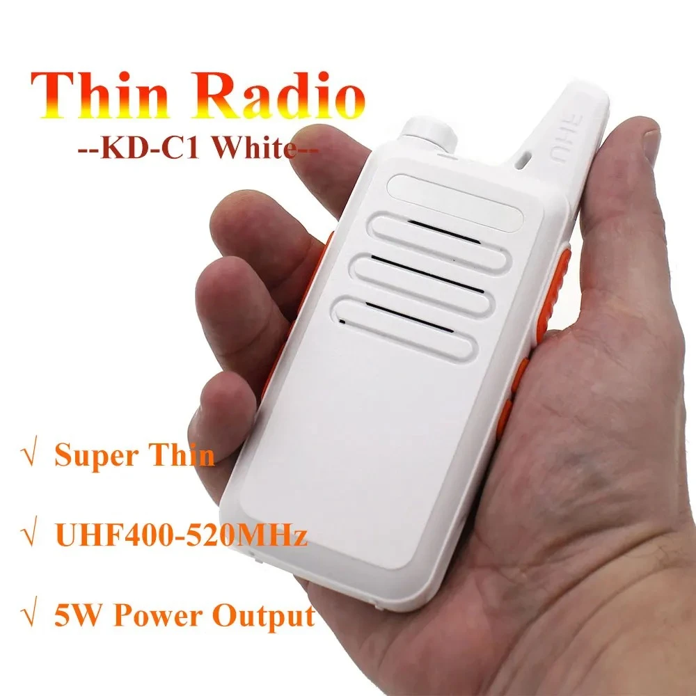 4PCS WLN KD-C1 Mini Portable Radio UHF 400-520MHz 5W Walkie Talkie 16 Channel UHF Transceiver