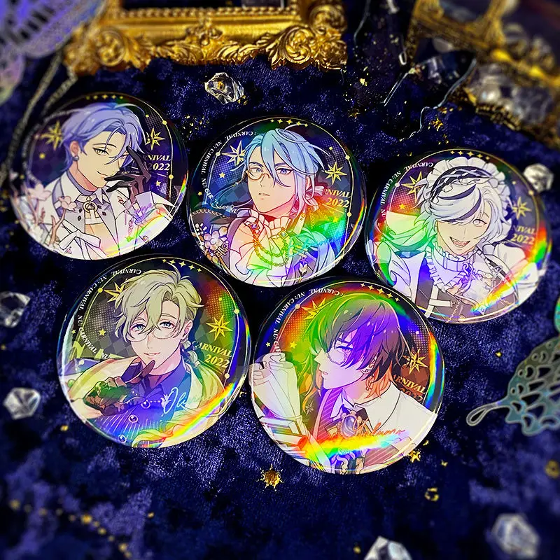 نو: كرنفال أنيمي إدموند أوليفين كوينسي كويا ياكومو Q نسخة زر معدني بروش شارات شارة الطالب دبابيس الملابس المدرسية