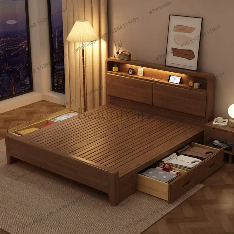 ld Wooden Mobile Bed Princess Sleeping Design Floor Girls Modern Luxury   Bed Bedroom Letto Matrimoniale Home Furniture