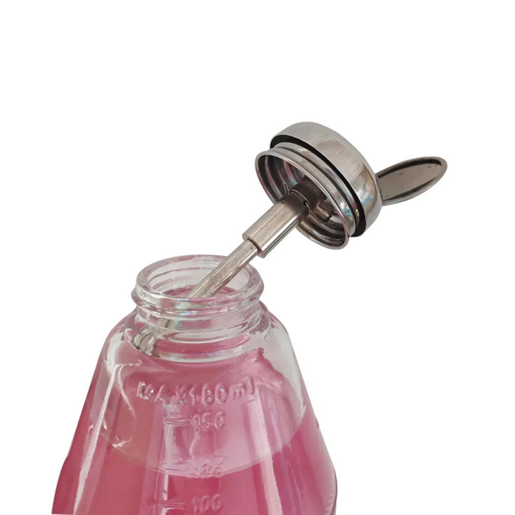 1 pz 180 ml bottiglia di liquido per unghie portatile dispenser di pressa in vetro infrangibile bottiglia di subimballaggio per uso in viaggio bottiglie per unghie