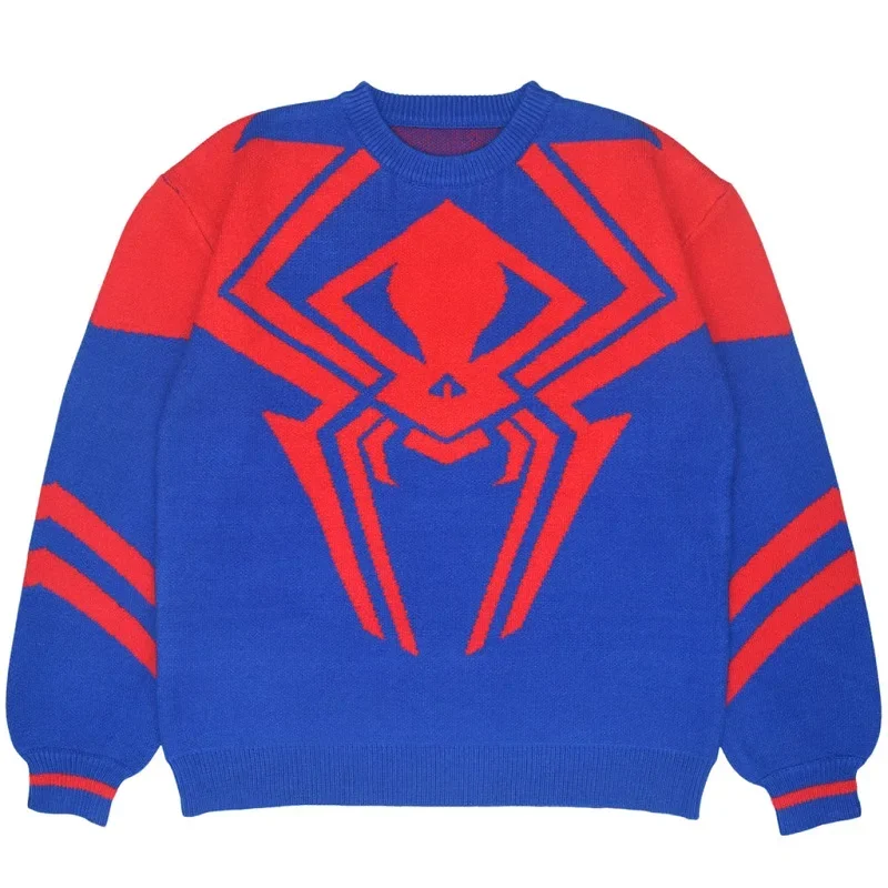 Spider Sweater Fashion Hip Hop Rock Y2K Gothic Knitted Cotton Plus Size Anime Warm Clothing for Men and Women Sweater