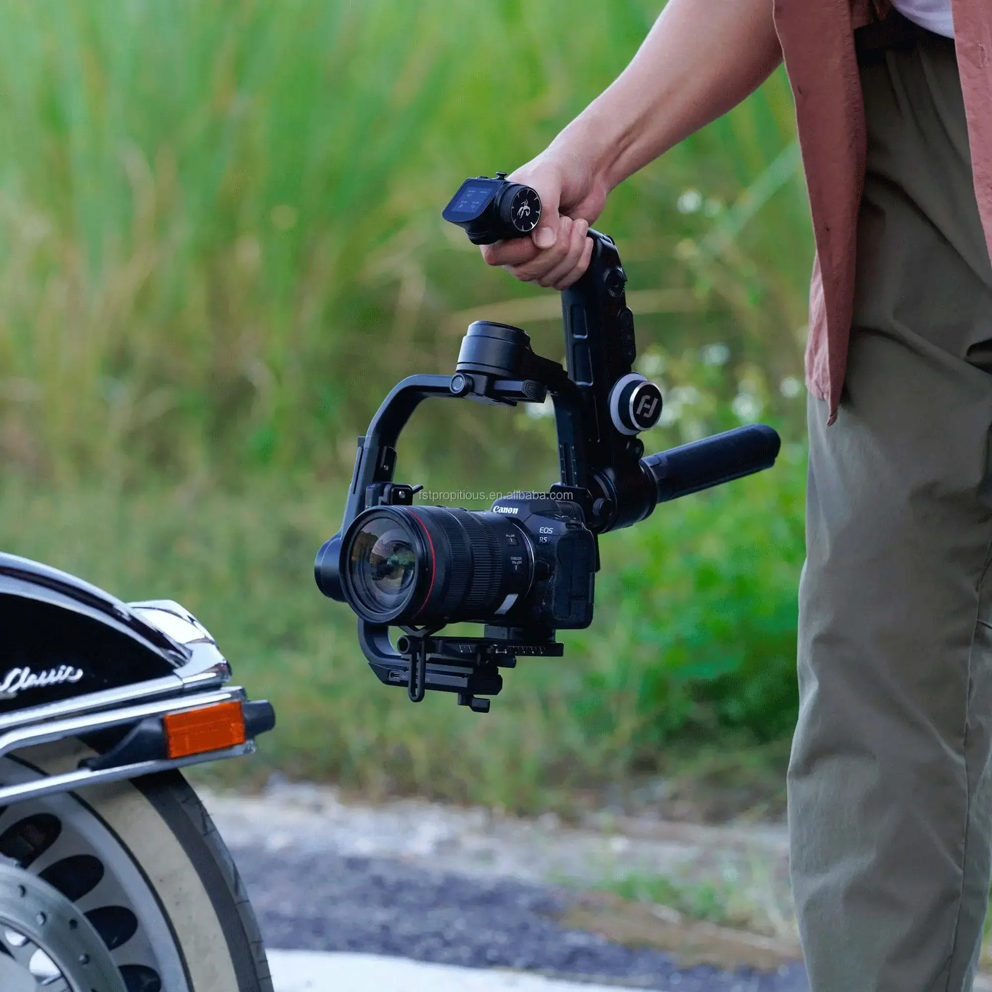 

Best Stocks Feiyu SCORP Pro 3-Axis Camera Gimbal Stabilizer Handle Grip Display Screen For DSLR Camera With Remote Pole