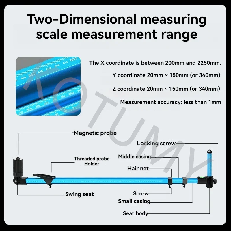 NF 2D Auto Body Measuring System repair frame machine Auto chassis tram gauge Car Sheet Metal Repair Measuring Tools