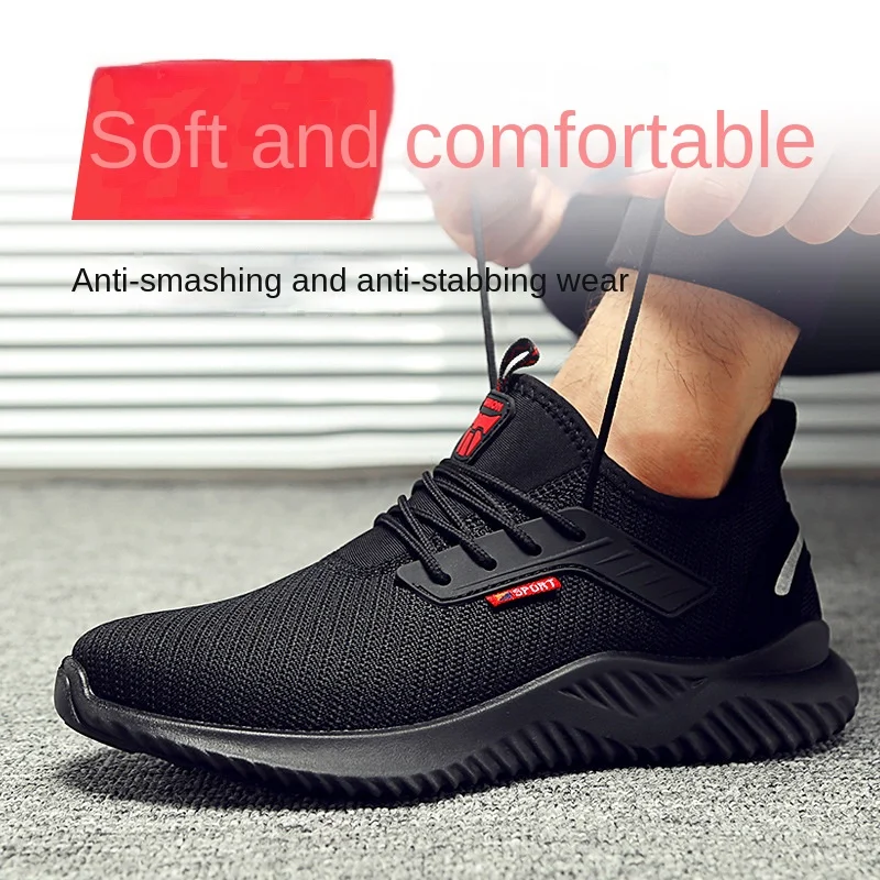 

Men's Safety Shoes Sports Shoes Anti Impact Anti Puncture Steel Toe Cap Anti Slip Super Lightweight Safety Protection Work Shoes