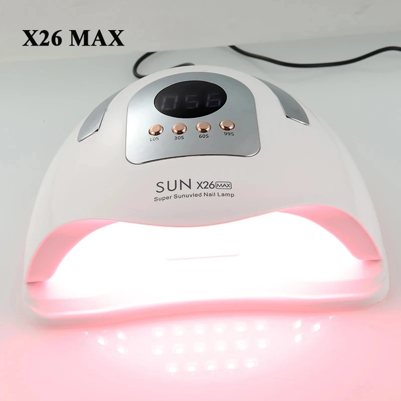 مصباح أظافر Sun X26 MAX UV LED: مجفف جل احترافي 81-LED مع مؤقت، مستشعر تلقائي - أداة مانيكير الصالونات