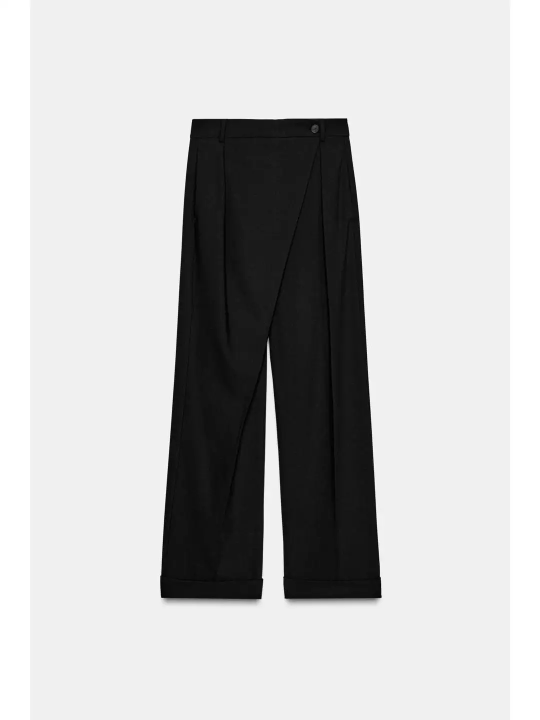 Casual commuter sle assimétrico cintura calças versátil meados de cintura solta ajuste senhoras faion outono inverno nova chegada