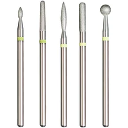 5 Pcs Russian Style Learner Use Diamond Milling Cutters For Manicure Carbide Removing Dead Skin Mild Nail Drill Bits