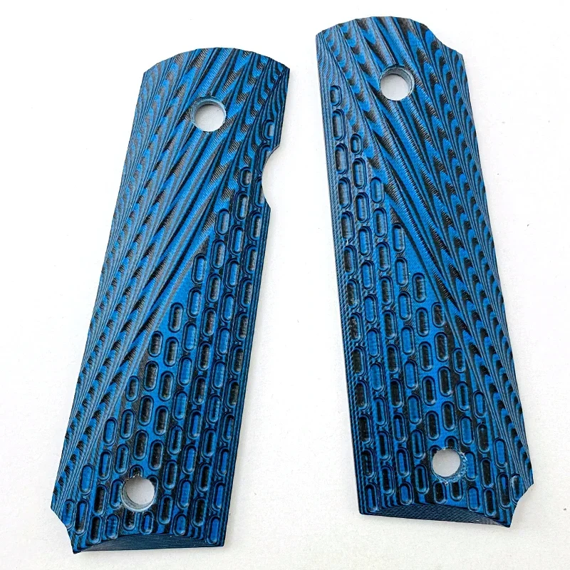 Tactical 1911 Blue Gun Grip Patches DIY Handle Custom Replacement Material Non-slip G10 Grip Accessories Tool