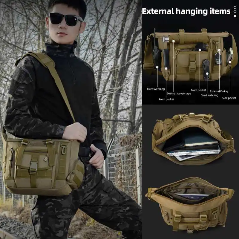

Тактическая сумка для скалолазания Molle, большая сумка-мессенджер для путешествий, спорта, поездок на работу, кемпинга, сумки через плечо, поход на природу Мужская сумка