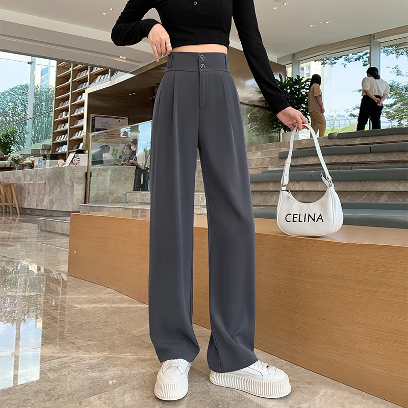 Pantalones de chándal de pierna ancha para mujer, ropa de calle informal Y2K, estilo coreano Harajuku Traf, CICHENG