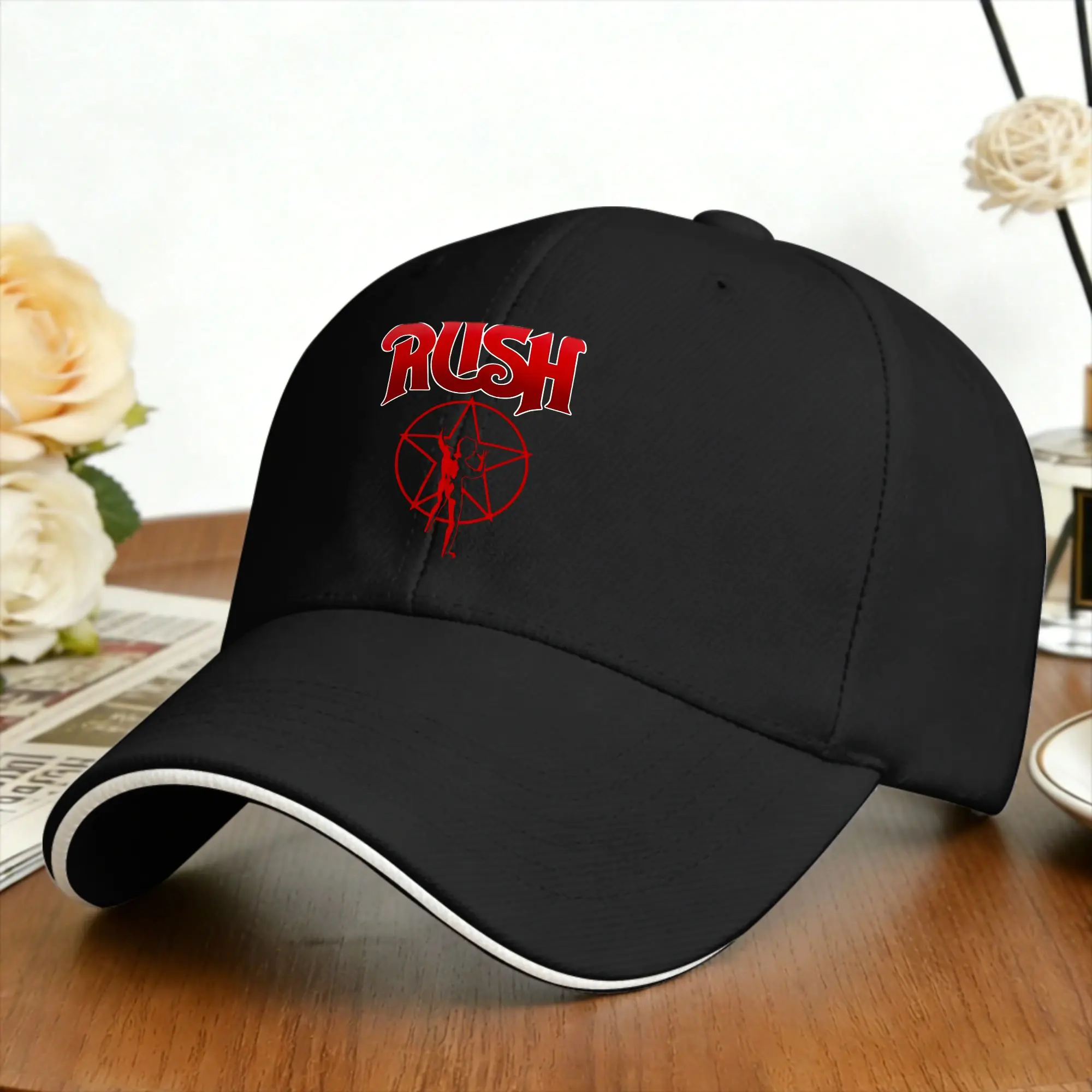 Baseball Cap Rush Model Black Tour Concert Rush Band Outdoor Sports Trucker Hat For Female Male Dropshipping Baseball Caps