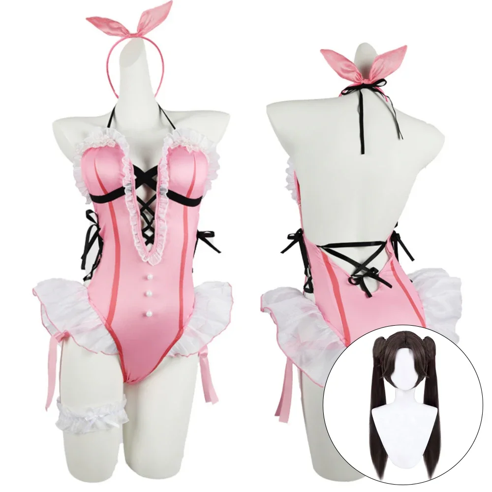 

Game Feria Shen Cosplay Costume Full Sets Pink Swimsuit Uniform Suits for Women Outfit Halloween Carnival Party Clothes Roleplay