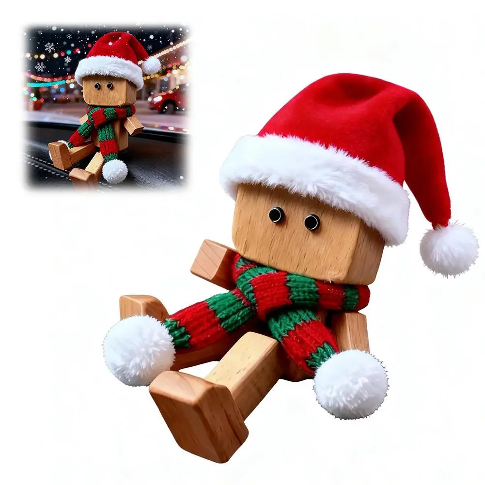 NEW Shaking Wooden For Man Gift It Comes With Vivid Expression Accessories, Desktop, Bookshelf, Car Decorations Christmas G M9P8