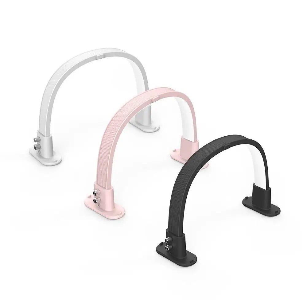 Stepless Dimming Desktop Nail Lamp Tricolor Dimming U-Shaped Design Fill Light with Phone Stand LED Desk Lamp
