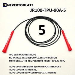 JR100-6 140 gram 6 mm średnica PVC skip rope 15.5cm średniej długości uchwyt NEVERTOOLATE dobrej jakości