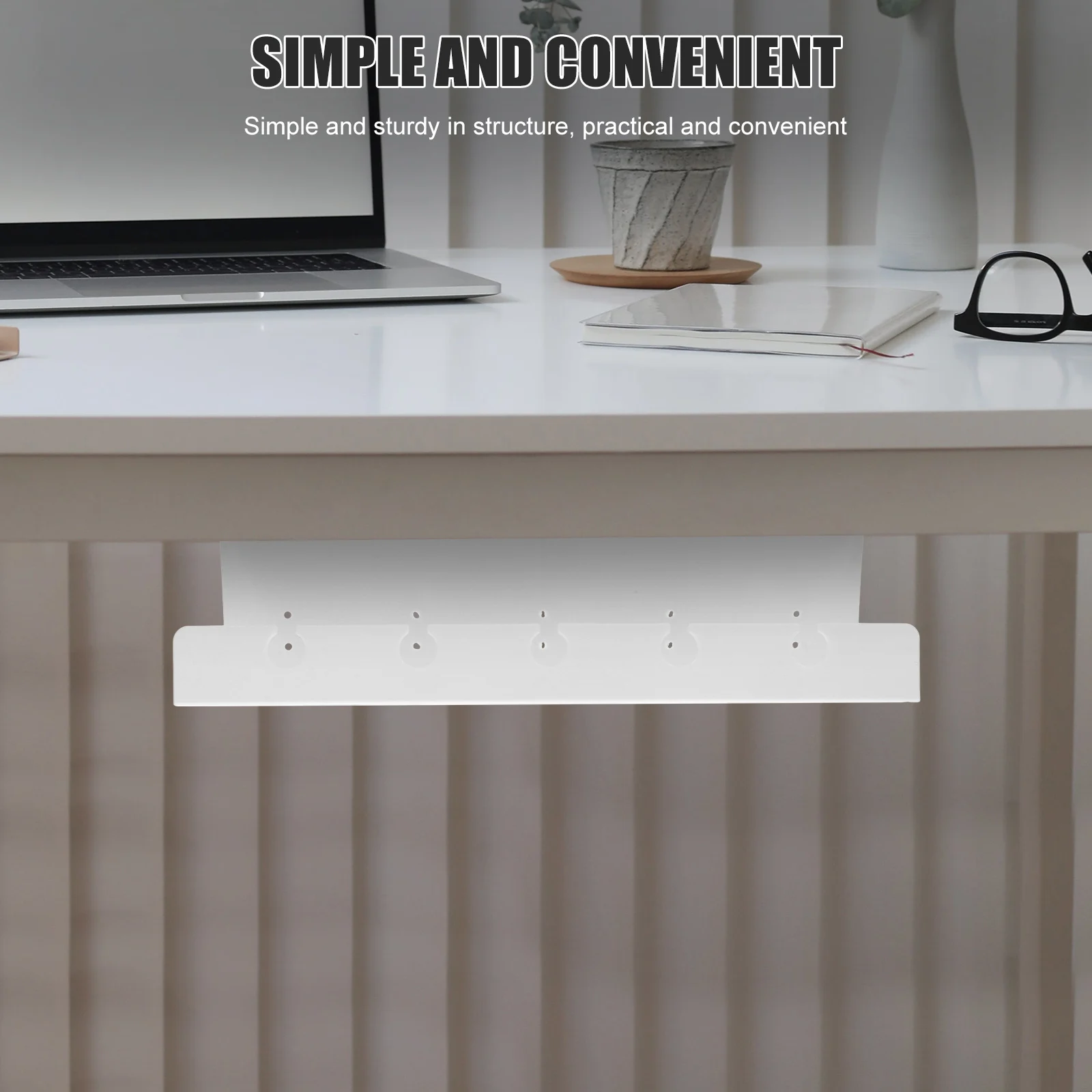 

Under Desk Cable Tray 2 Pack Wire Organizer For Desk Cable Management Under Table Storage Drawer Desktop Cord Holder With