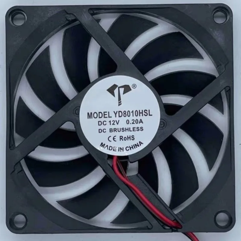 

Новый вентилятор-кулер для YD8010HSL DC12V 0,2A 8010, усилитель мощности корпуса, бесшумный охлаждающий вентилятор 80*80*10 мм
