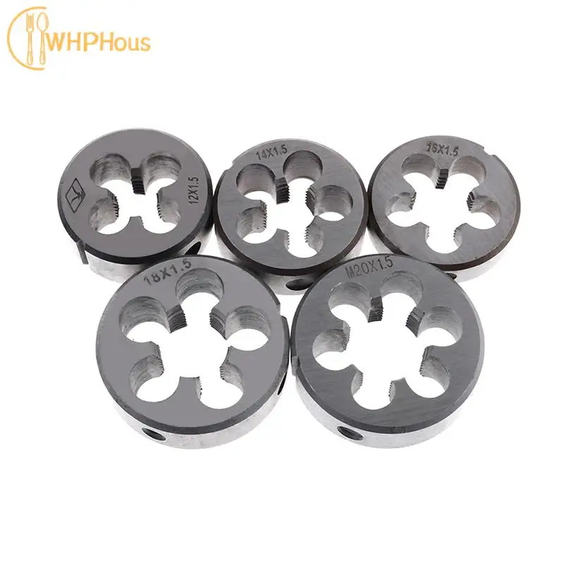 M12 M14 M16 M18 M20 HSS Machine Right Hand Thread Die Metal  Screw Threading Tools Metric Thread Round Die Plug Tap