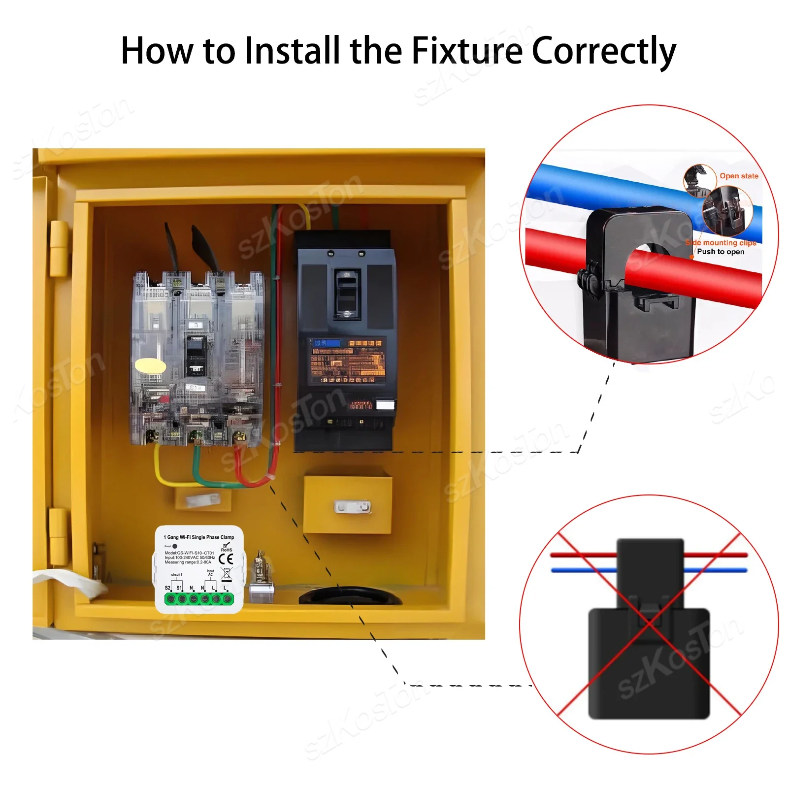 Tuya wifi medidor inteligente transformador de corrente sensor monitor de potência 1/2 canal para iluminação elétrica monitor solar kwh 100-240v
