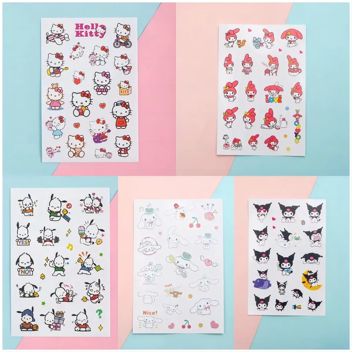 

Sanrio Cartoon Anime Hello Kitty My Melody Pochacco Kuromi Cinnamoroll Cute Convenience Stickers for Decorating Diy Waterproof