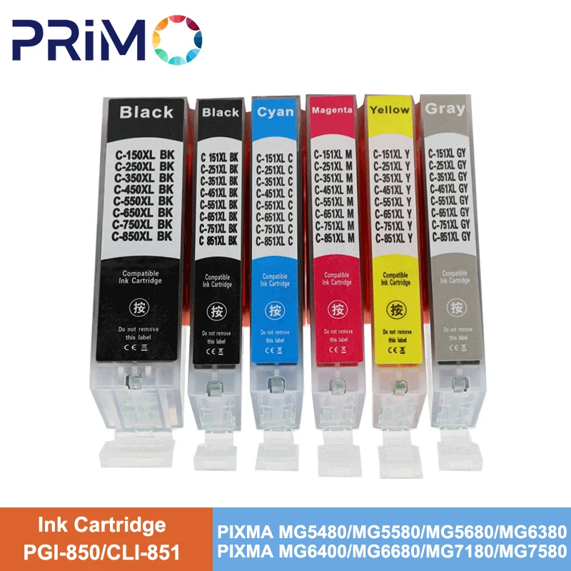 

PGI-850 CLI-851 850 851 XL Ink Cartridge For Canon Pixma IP7280 IP8780 MG7180 MG5480 MG5580 MG5680 MG6400 MG6680 MG7580