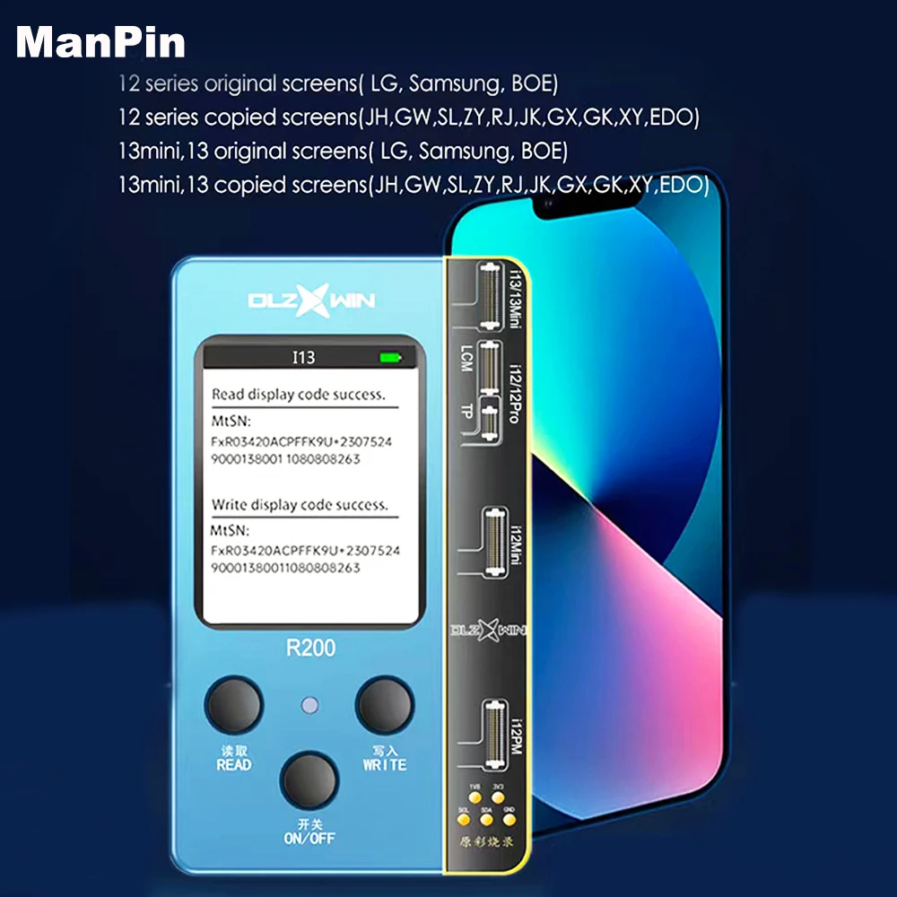 Imagem -02 - True Tone Testing Repair Tool Cabo Flex para Iphone 14pro Max Plus 13pro 12 Mini 11 xs x 7g Tela R200