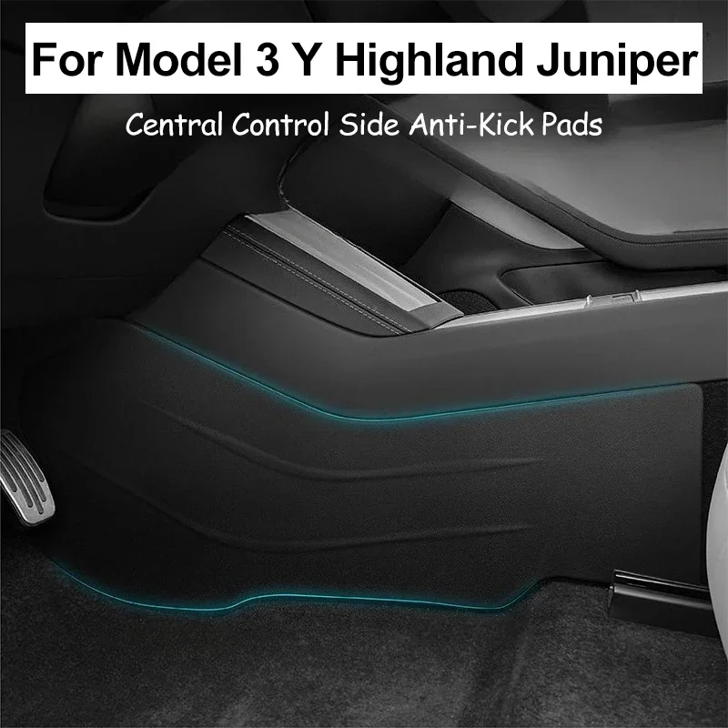 

For Tesla Model 3 Y Highland Juniper Central Control Side Anti-Kick Pads TPE Corner Guard Protector Interior Accessories
