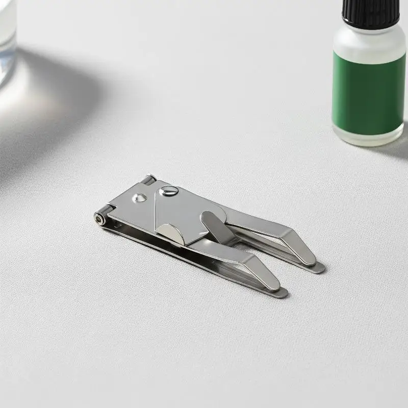 Short Full-Automatic Hanging Nail Template Clip Clothing Sewing Clamp Portable for Outdoor Temporary Clothes Mending