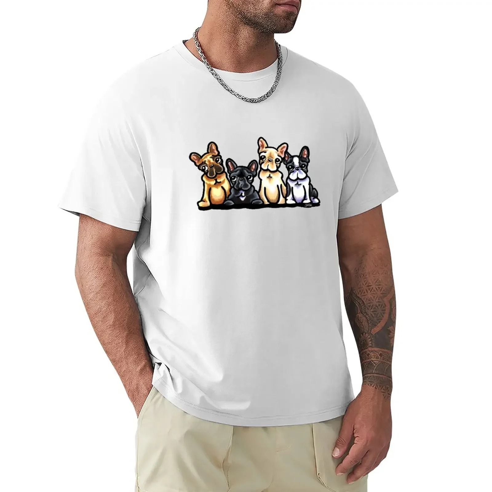 Fantastic Four Frenchies T-Shirt kawaii clothes sublime t shirts men