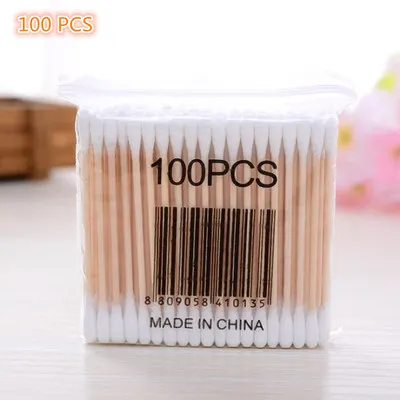 Hot Double Head Cotton Swabs Women Makeup Buds Tip for Medical Wood Sticks Nose Ears Cleaning Health Care Tools