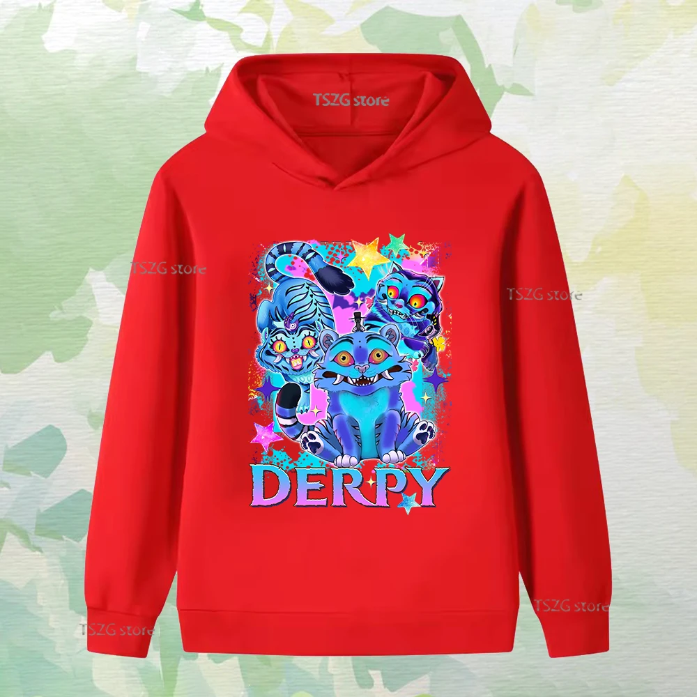 الخريف Kpop الشيطان هنتر كول النمر طباعة الأطفال ملابس طويلة الأكمام صبي فتاة هوديس موضة عادية الصوف البلوز #4