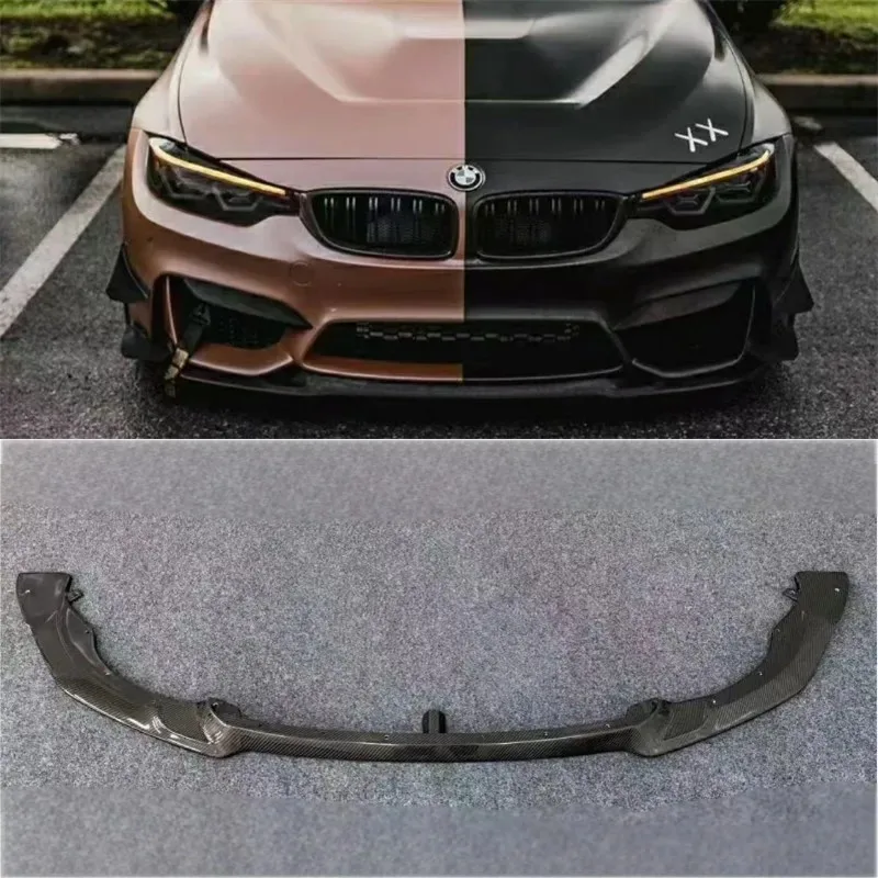 

For BMW F80 F82 F83 M3 M4 ReaI Carbon Fiber Front Bumper Lip Spoiler Kit