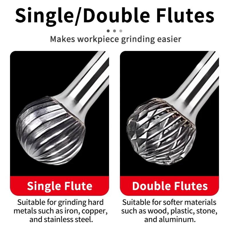 

Cemented carbide D-type rotary file milling cutter internal grinding head electric drill metal polishing drill bit reaming