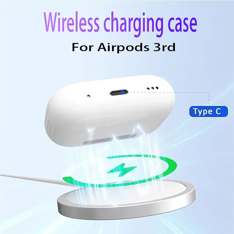 Type-C Replacement Wireless Charging Box For Airpods 3 Charger Case Bluetooth Earphone 680mAh Battery High Quality Air pods Case