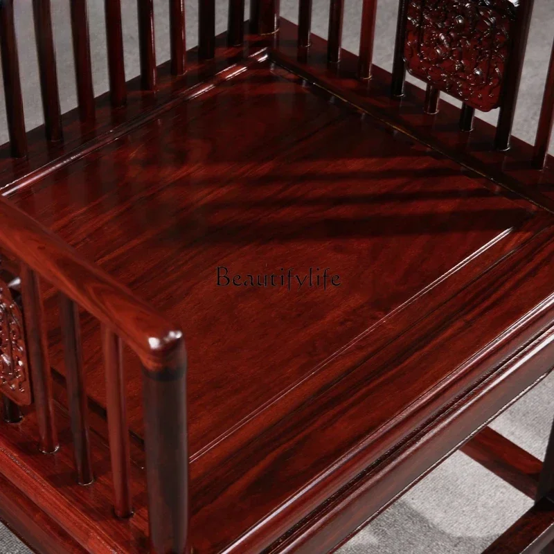 Mahogany Ming and Qing leisure meeting chair Chinese style chair coffee table three-piece set