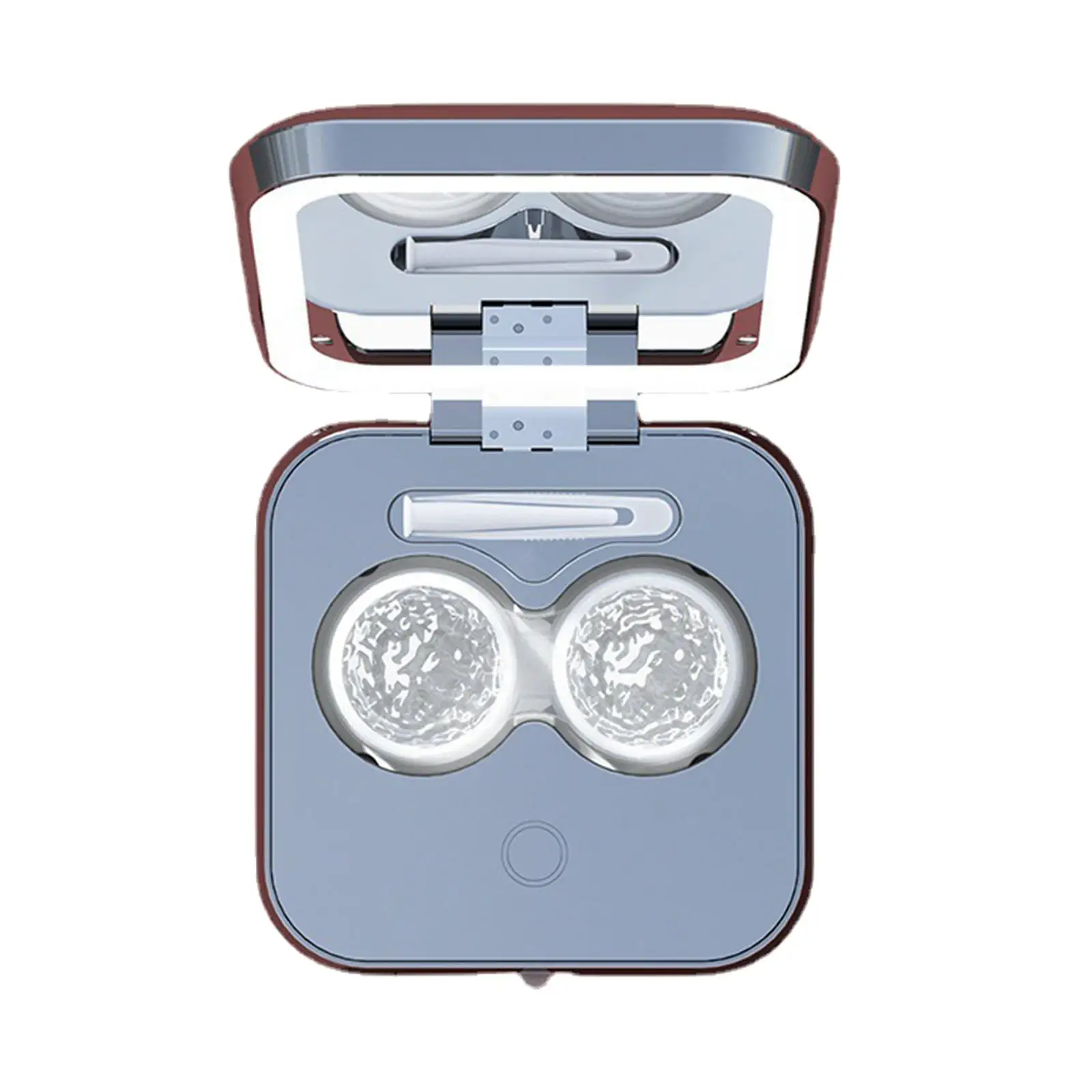 Contact Lens Ultrasonic Portable Small Size USB Rechargeable Travel Premium Eye Contact Lens Case Cleaning Box Men Women Adults