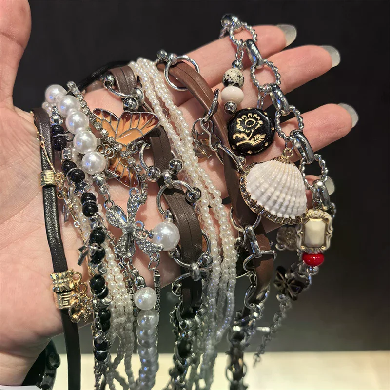 Creative 1pc Snow Boots Shell Pearl Pendant Shoe Charms Shoe Decor Chain Accessory