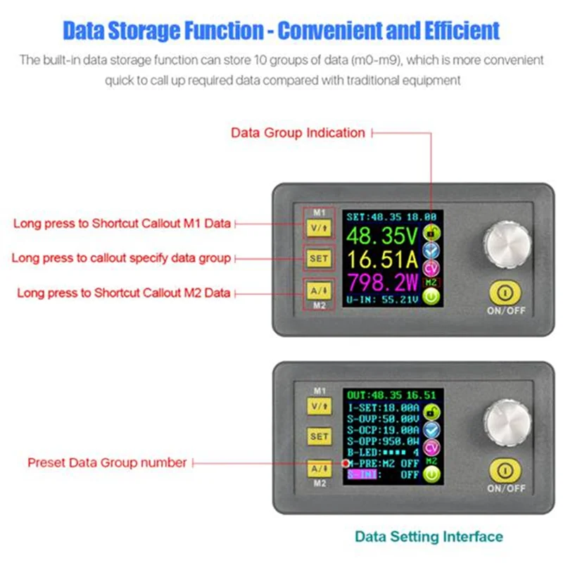 【A42U】DPS5020 High Efficiency Voltage Regulator Adjustable 50V 20A DC-DC Step-Down Power Supply Module NO Communication