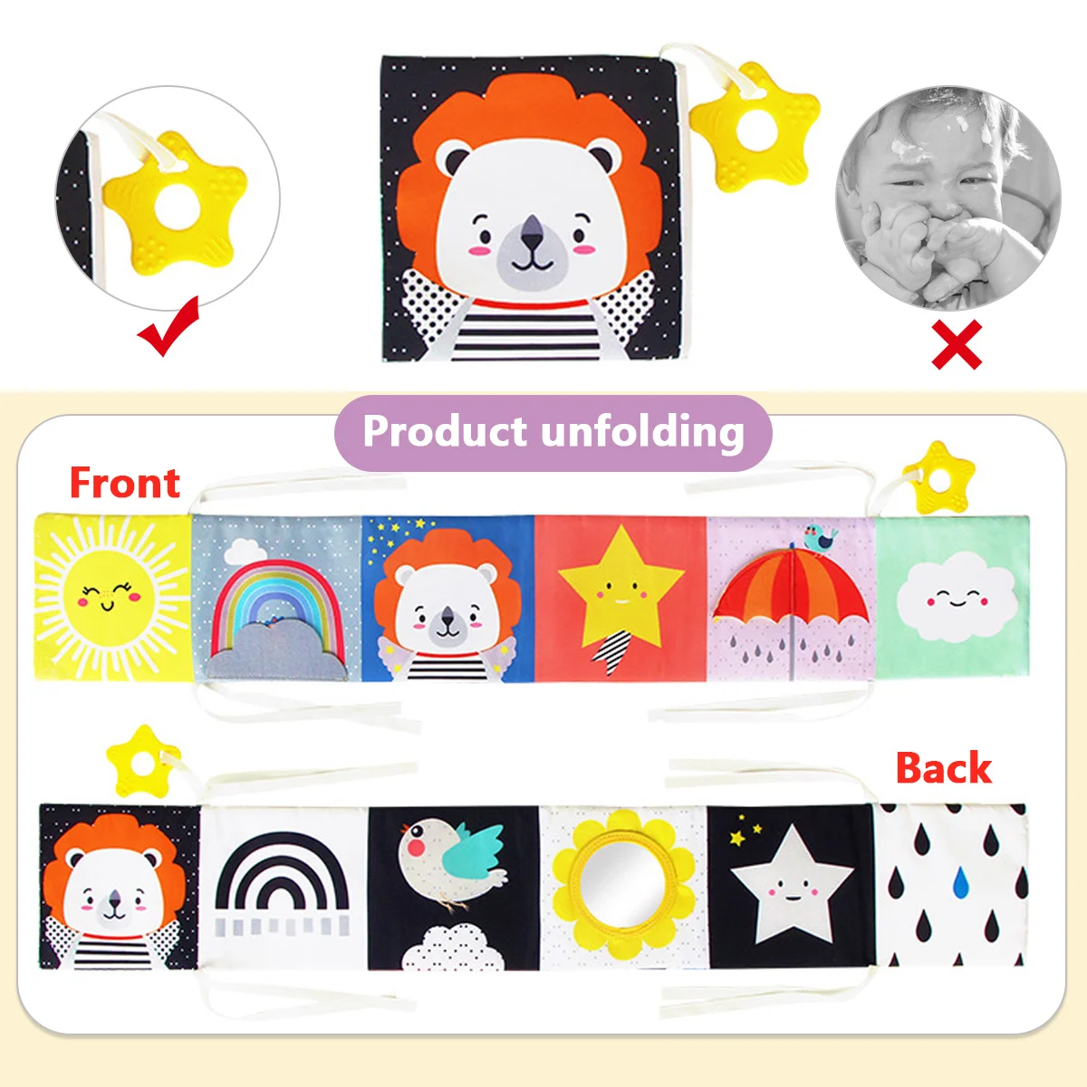 Miękka książeczka dla niemowląt, zabawka edukacyjna, książeczki edukacyjne dla niemowląt do kąpieli z motywami zwierząt, kolorów i owadów