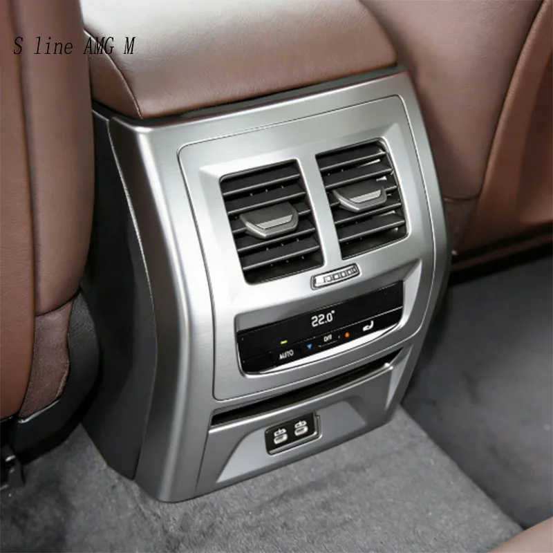 لسيارات BMW X3 G01 G08 2018-2023 منفذ هواء خلفي للسيارة مضاد للركلة وحدة التحكم المركزية مسند الذراع محرك بدء التحذير غطاء خفيف ملصق الكسوة