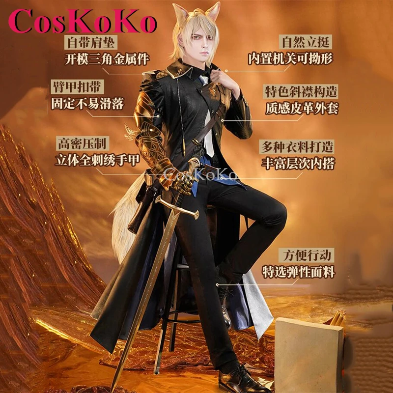 CosKoKo Młynar Cosplay Game Arknights Costume Original Skin Handsome Combat Uniform Full Set Halloween Party Role Play Clothing