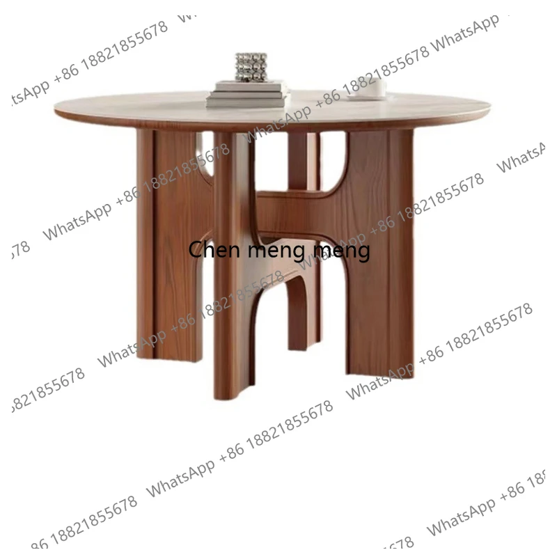 

Обеденные столы в французском стиле: круглые, с каменной столешницей, в стиле ретро, для ресторанов и дома, деревянная мебель A Mesa MHCZ